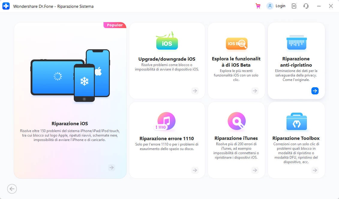 scegli riparazione ios