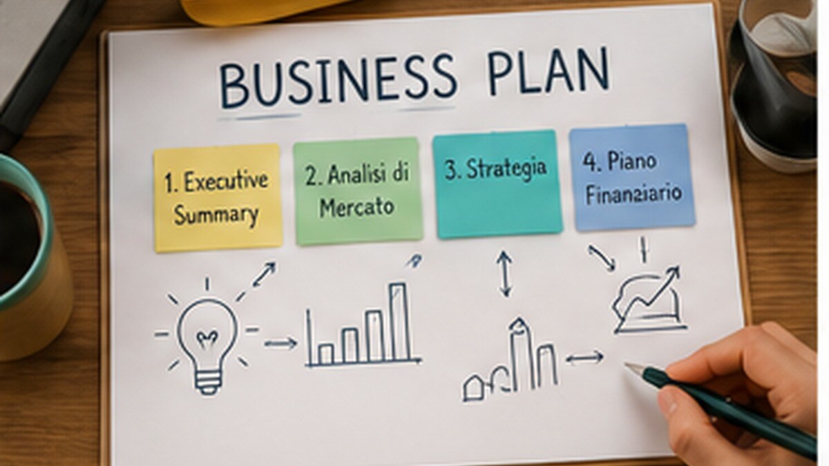 Business plan con AI e struttura finanziaria