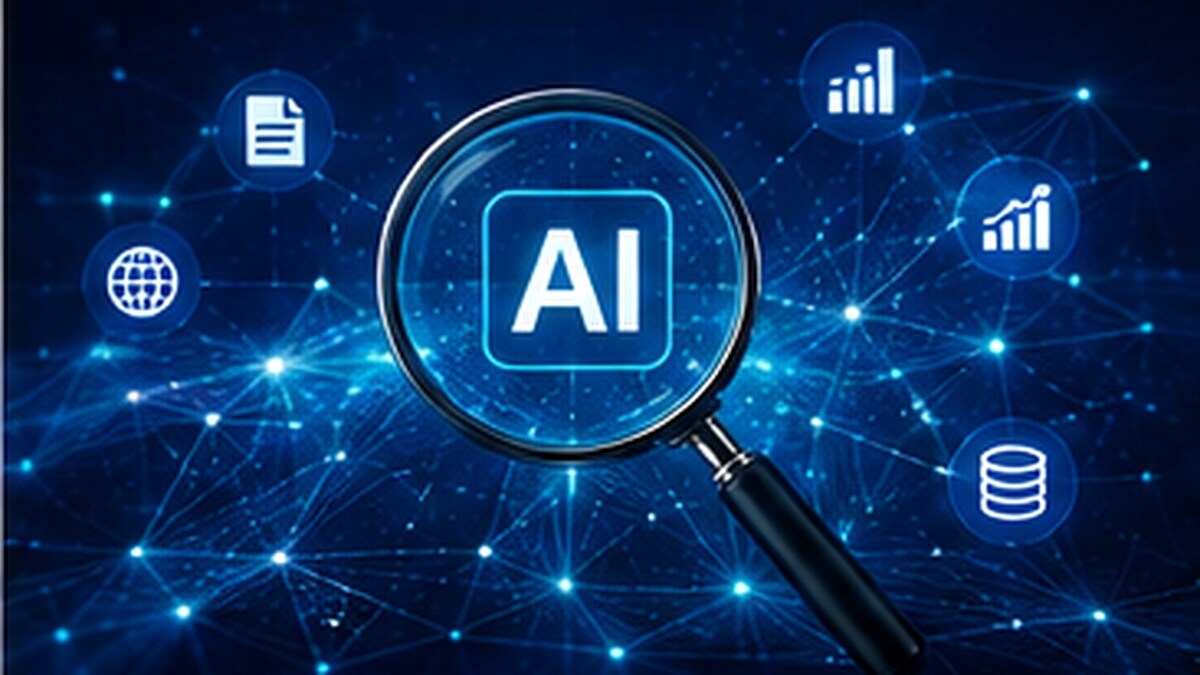 Analista che organizza fonti e dati per un report di deep research
