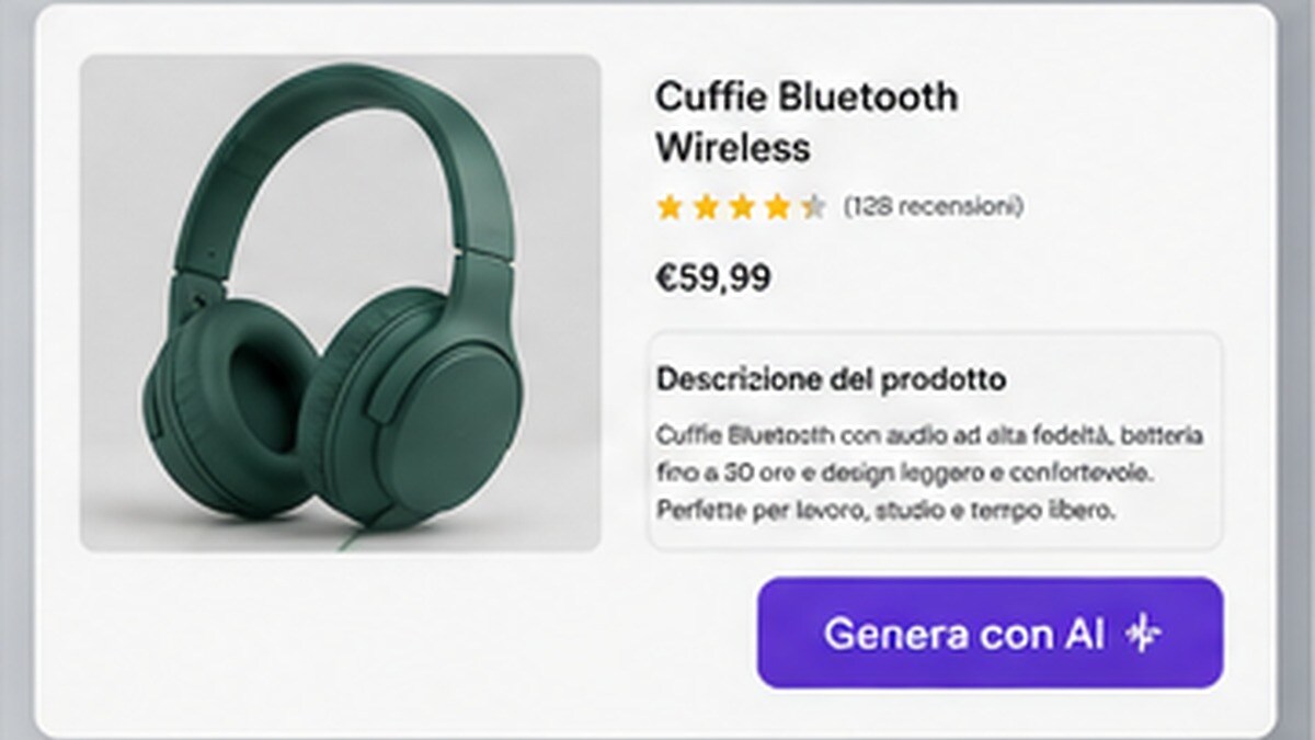 AI per scrivere descrizioni di prodotti e-commerce