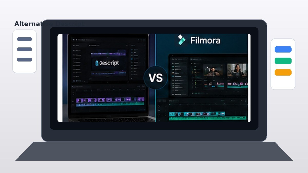 Confronto di workflow transcript-first e timeline per alternative a Descript