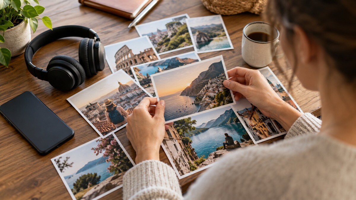 Selezione di fotografie personali da collegare ai ricordi musicali