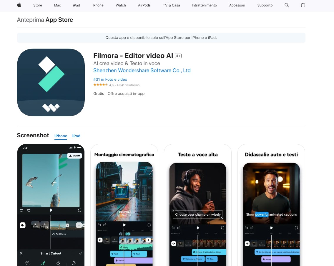 filmora app per aggiungere musica in video