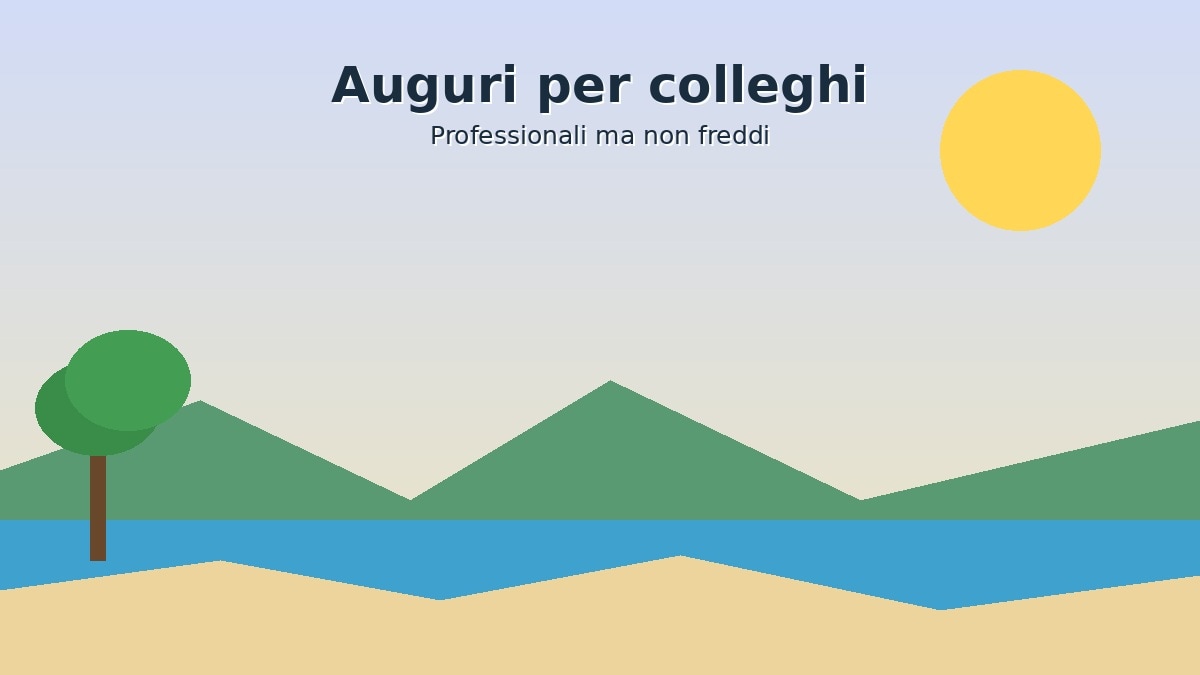 Illustrazione per auguri di buone vacanze ai colleghi