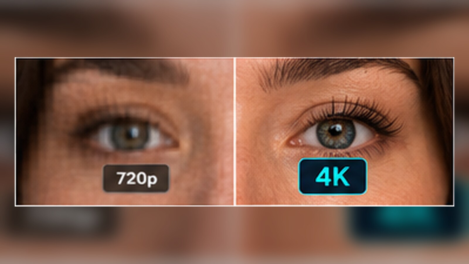 Confronto tra risoluzione originale e video migliorato con AI