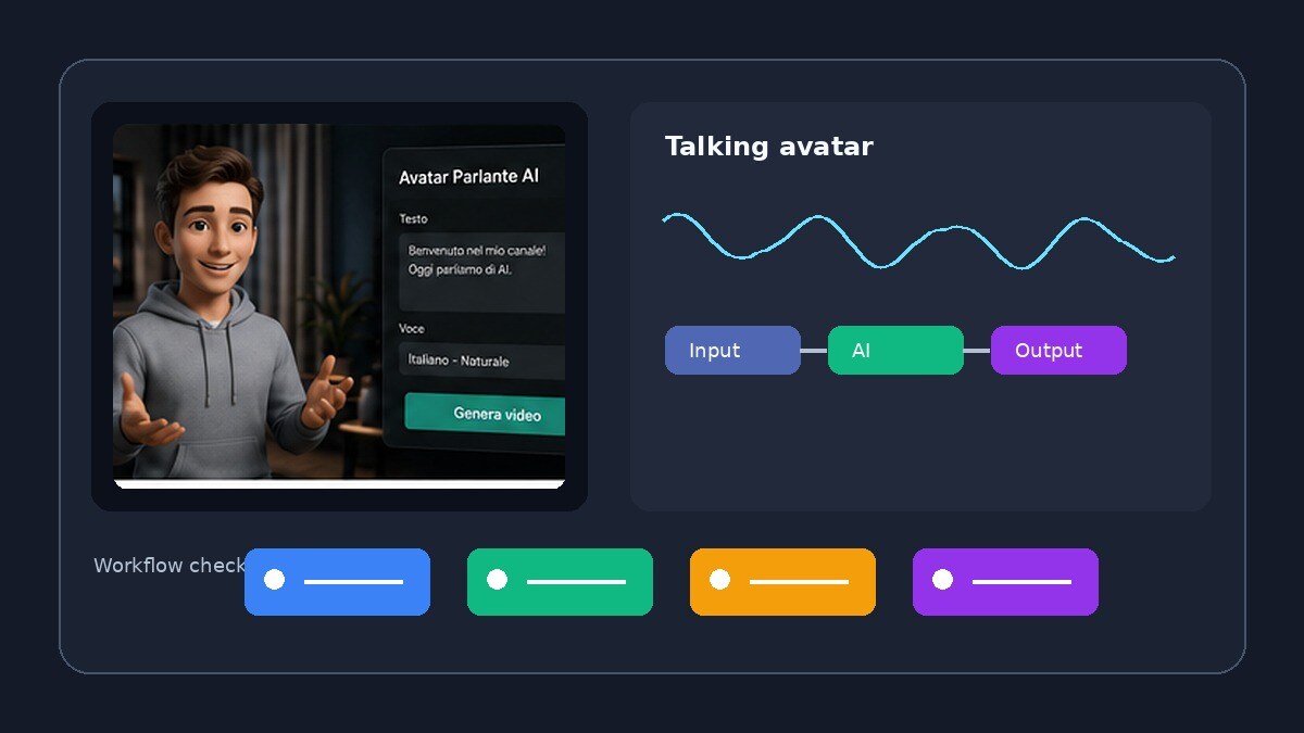 Video con avatar AI, voce e post-produzione