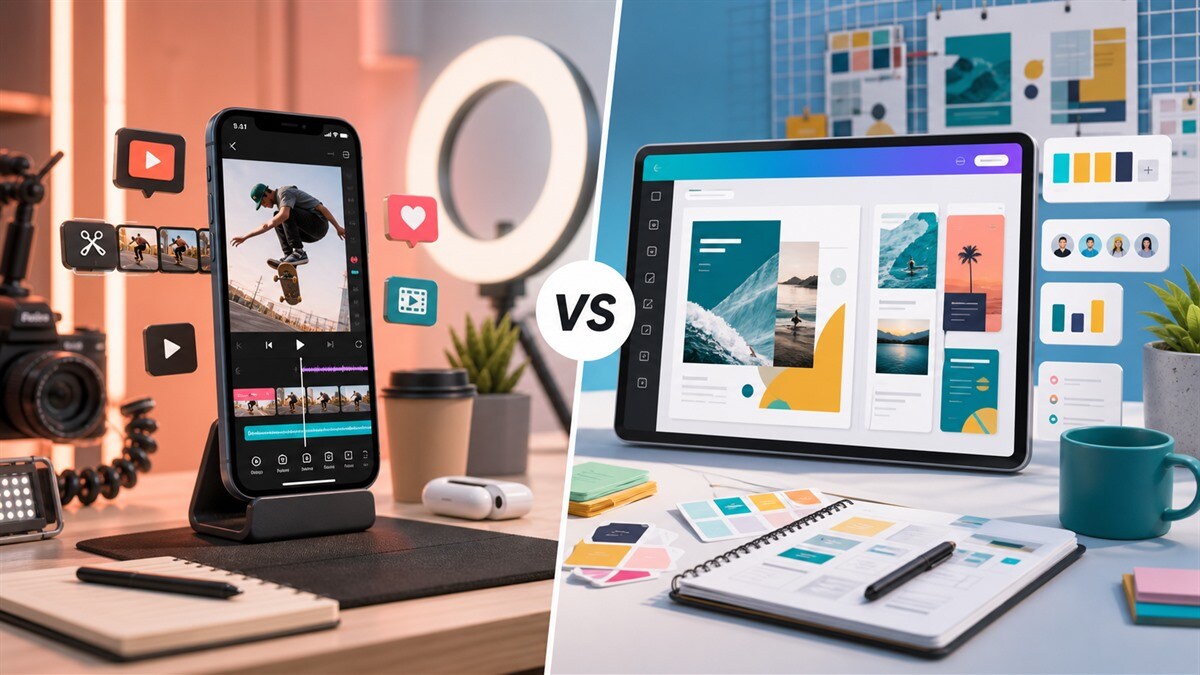Confronto CapCut vs Canva per video social e contenuti