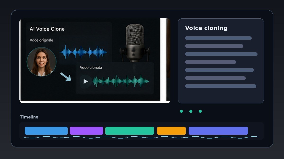 Clonazione vocale AI per creare voiceover video