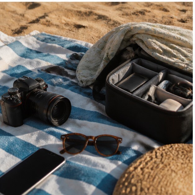 Timeline di beach video con slow motion, colore e musica estiva