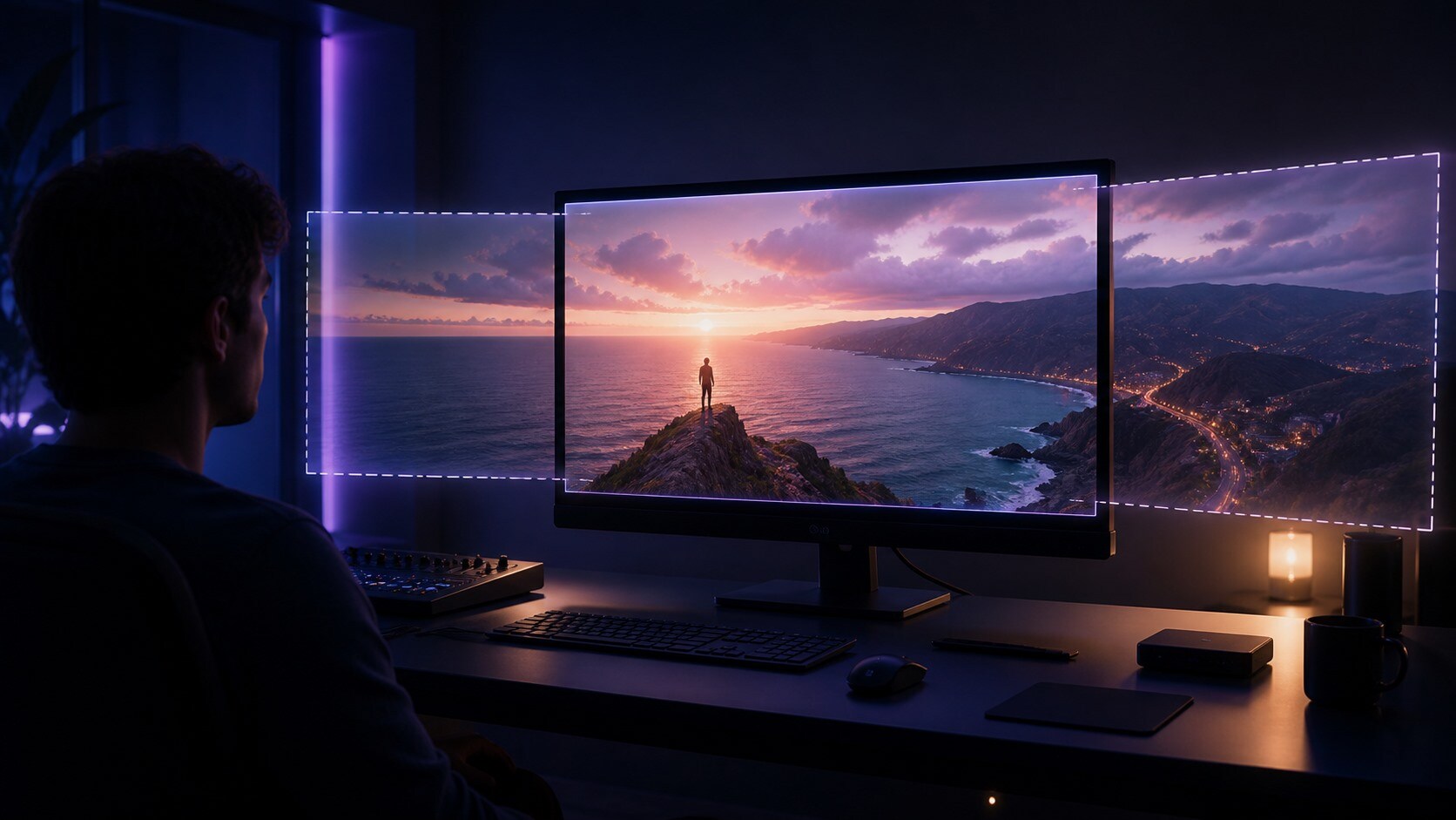 Clip video che si estende oltre il frame con AI