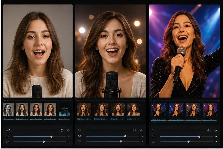 Confronto realistico tra lip sync semplice, avatar curato e clip social montata