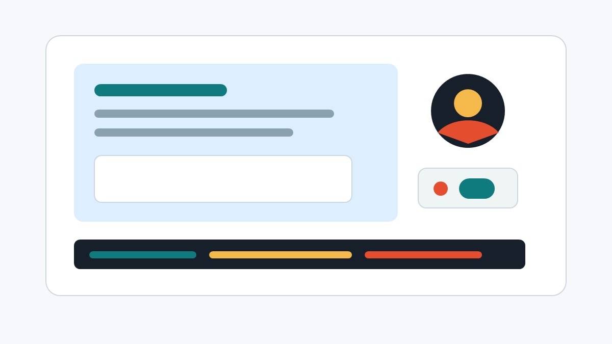 Schermata di registrazione con webcam, microfono e timeline