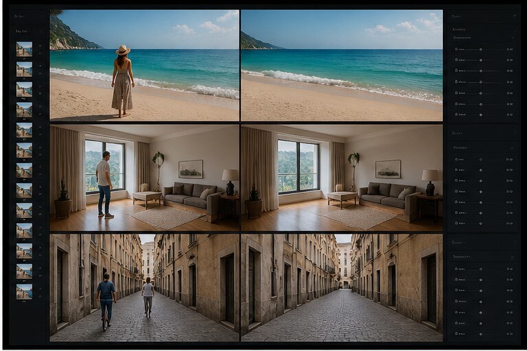 Confronto realistico tra travel photo, product photo e real estate cleanup