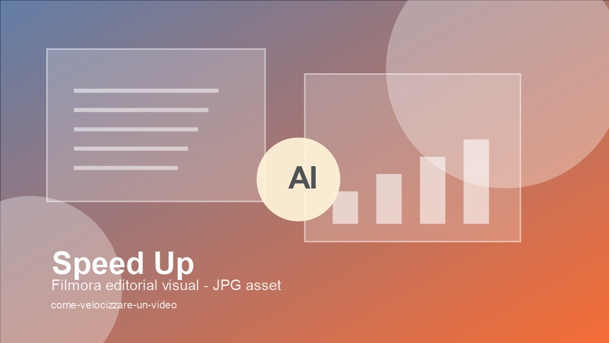 Timeline video con controllo velocita, tachimetro e clip accelerate