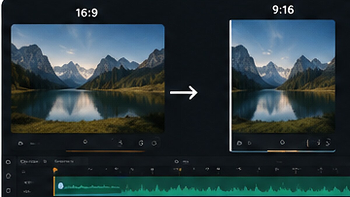 Video verticale 9:16 con soggetto centrato e safe area