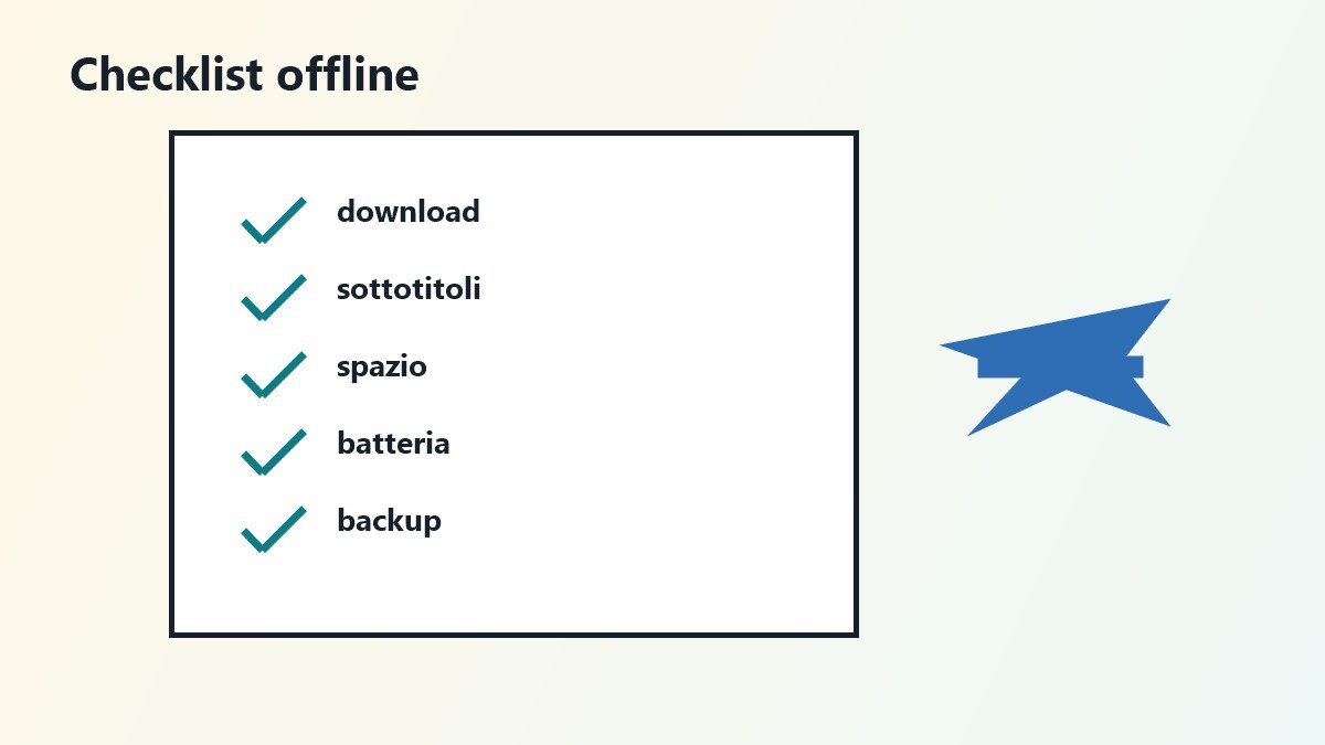 Checklist download offline per film in aereo