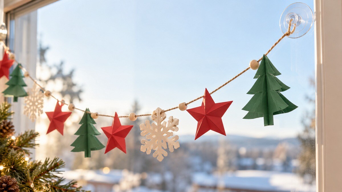 Decorazione leggera vicino al vetro con un piccolo punto di sostegno