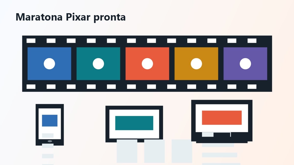 Planner maratona Pixar per bambini adulti ed estate