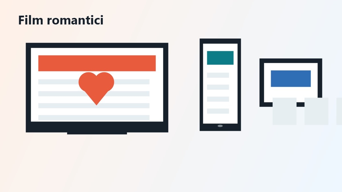 Film romantici scelti su Smart TV e tablet