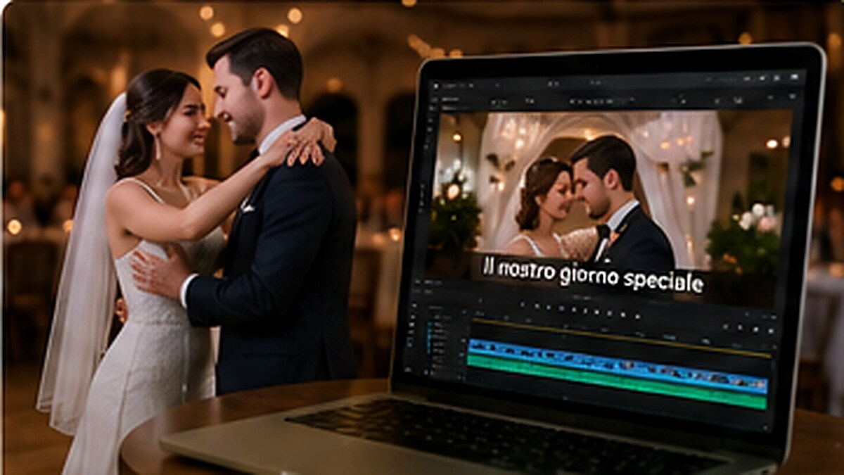 Timeline multicam per un film di matrimonio