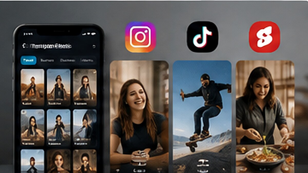 Editor video con template per Reels Shorts e TikTok