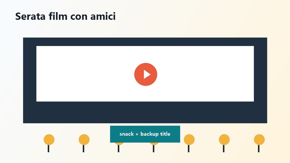 Serata estiva con amici e watchlist film in streaming