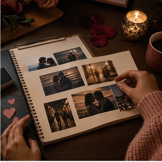 Watchlist sentimentale con film italiani e classici coreani su tablet