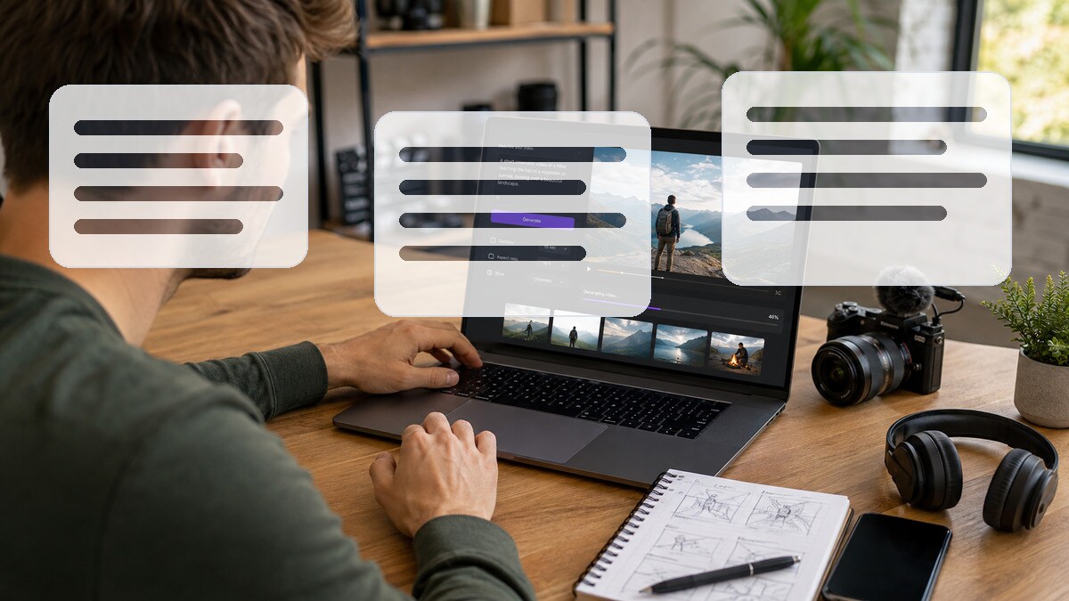 Workspace Filmora AI Video Editor con strumenti generativi e di editing