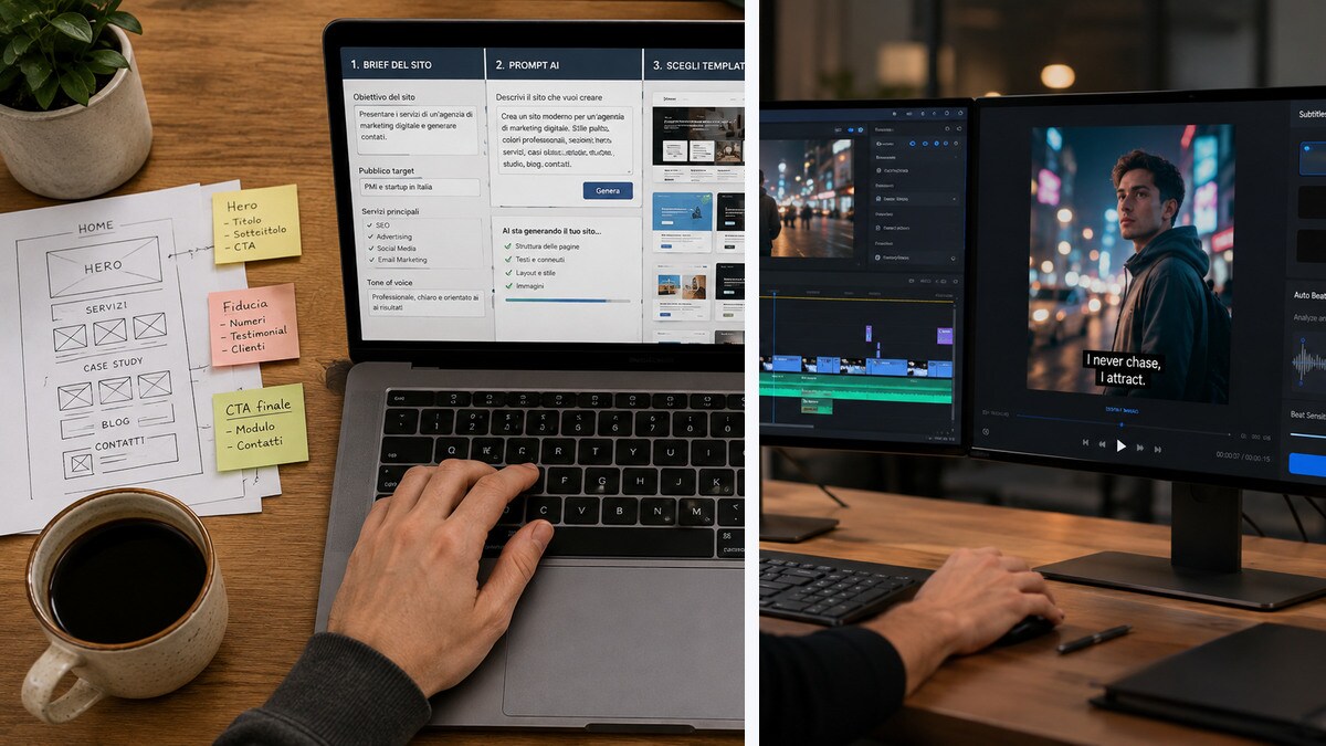Confronto tra screen recording per corsi e montaggio video creativo