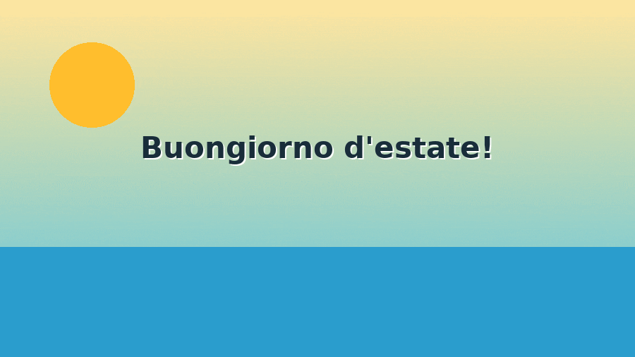 GIF animata di buongiorno estivo con sole e mare