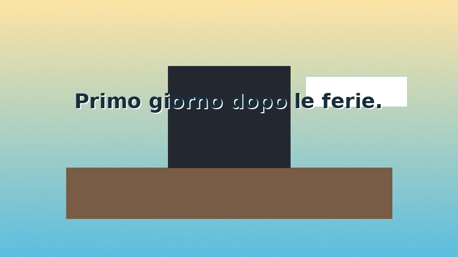 Rientro dalle vacanze GIF WhatsApp estate