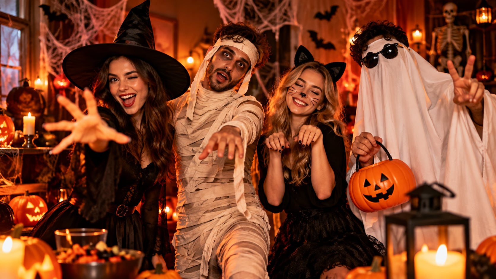 Costume Halloween fai da te con vestiti comuni trucco e accessori semplici