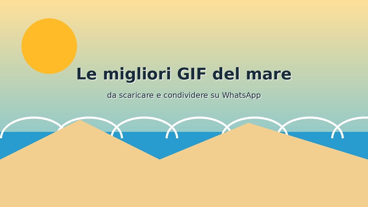 Mare, sole e onde con titolo Le migliori GIF del mare