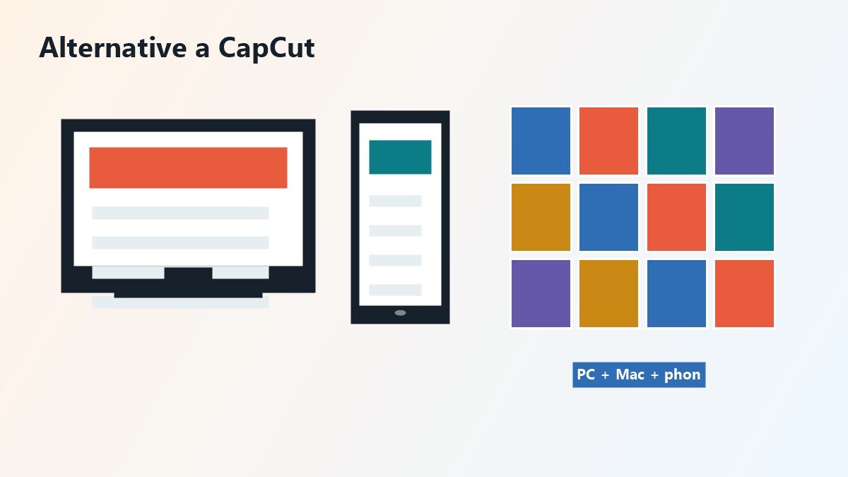 Confronto tra editor video alternativi a CapCut su laptop, smartphone e browser