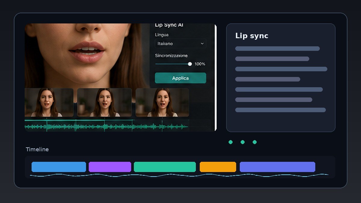 Lip Sync AI per sincronizzare voce e labbra in un video