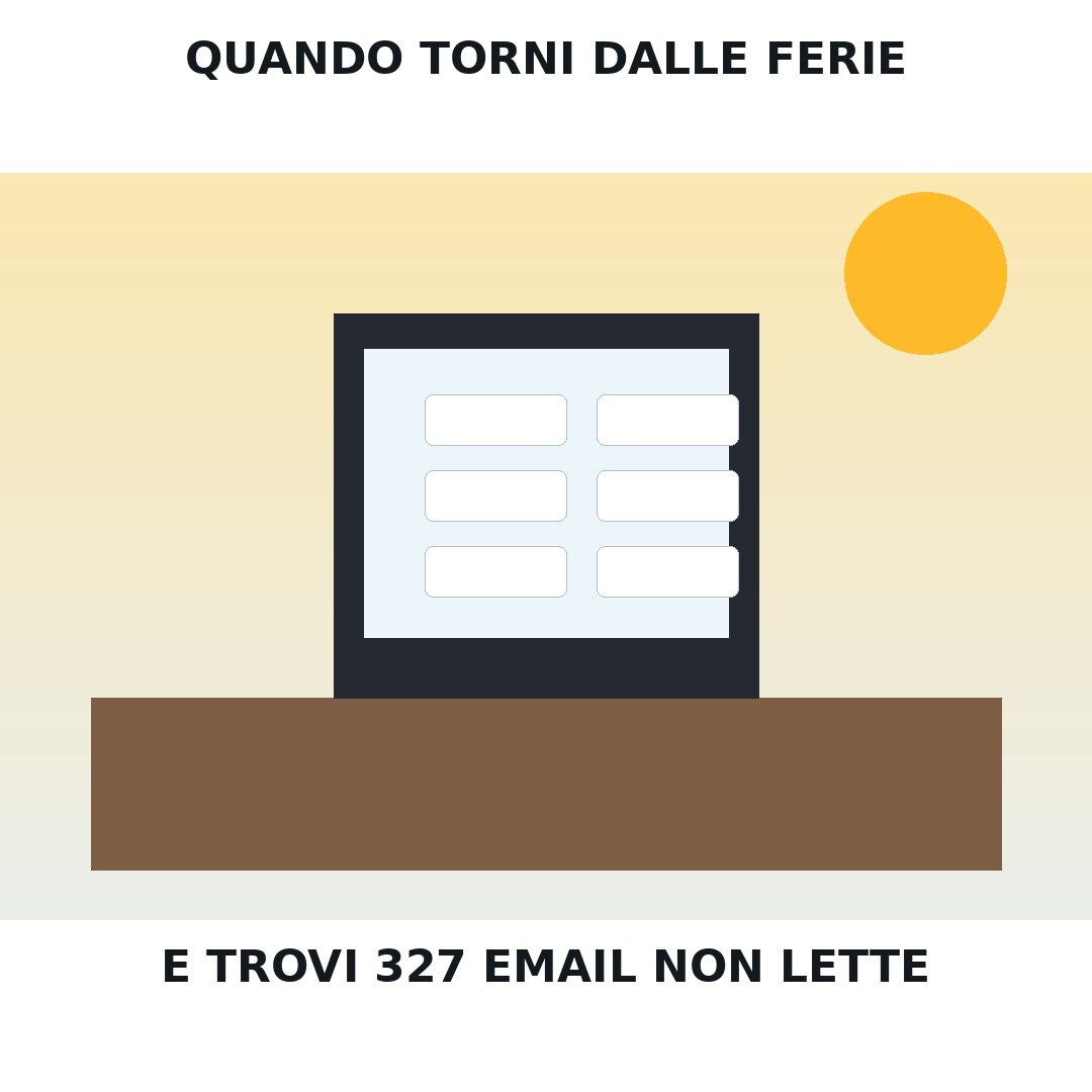 Meme sul rientro dalle ferie e sulle email non lette