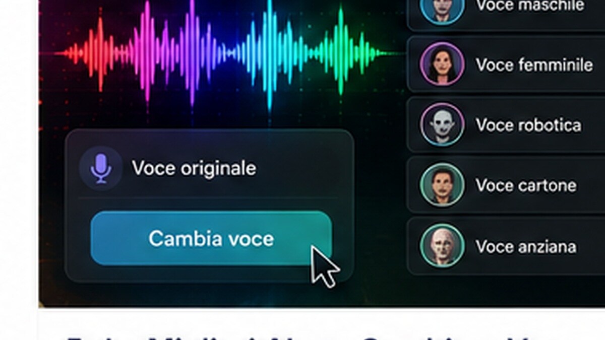 Interfaccia di cambio voce con più profili vocali