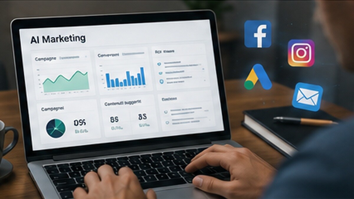 Team marketing che usa AI per campagne, analytics, contenuti e segmentazione