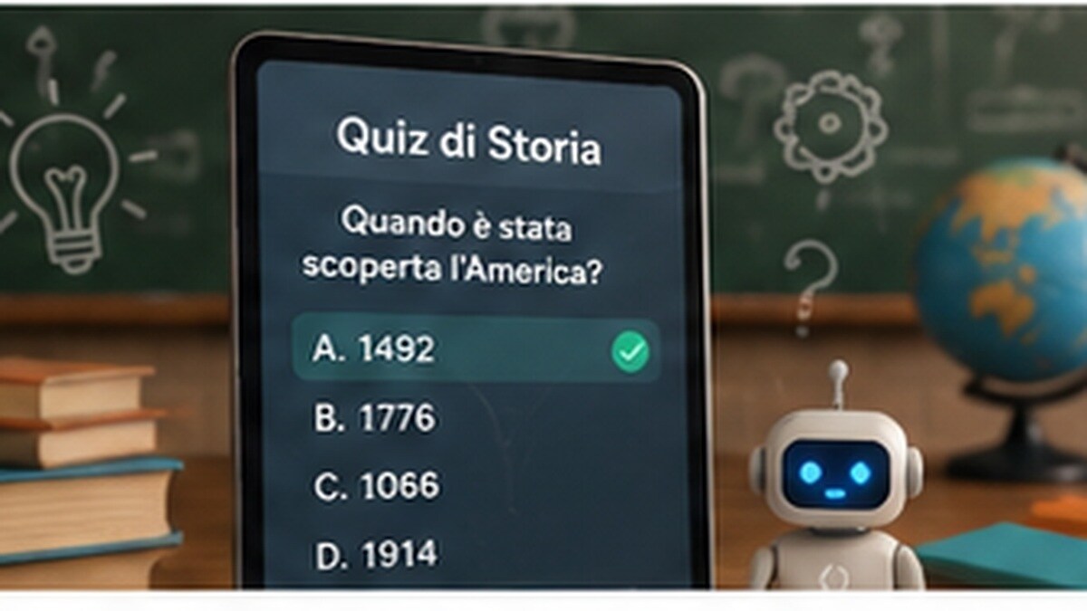 Studente che trasforma appunti e PDF in domande AI