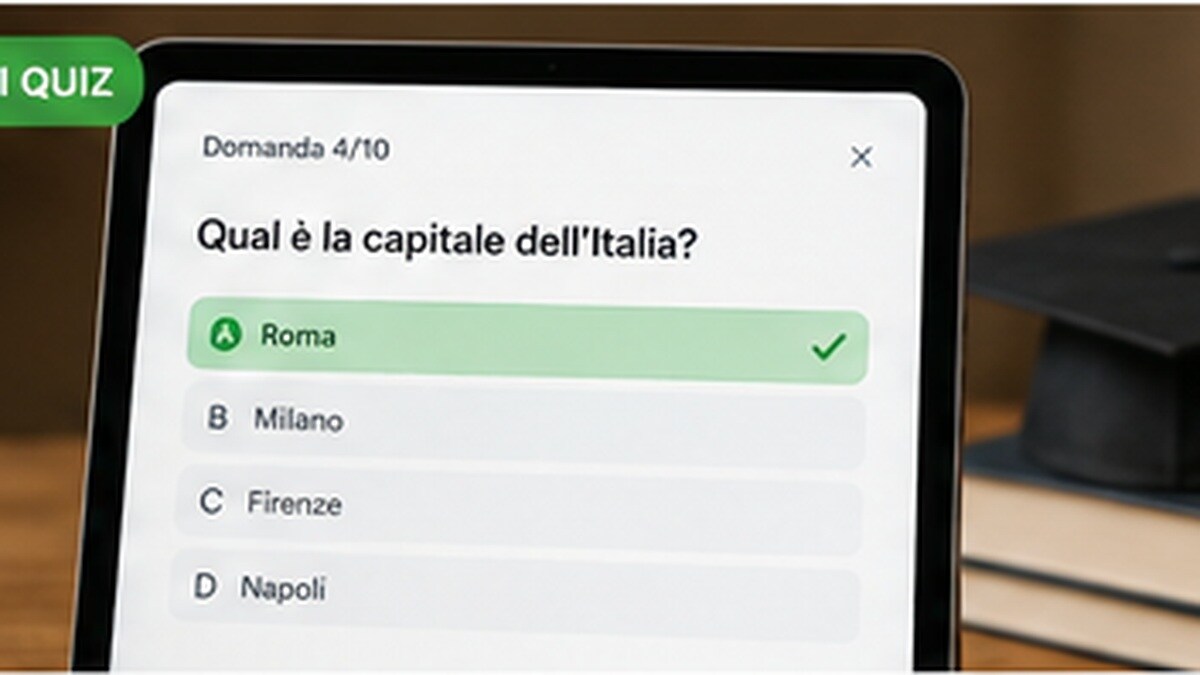 Insegnante che crea quiz con livelli di difficoltà e feedback
