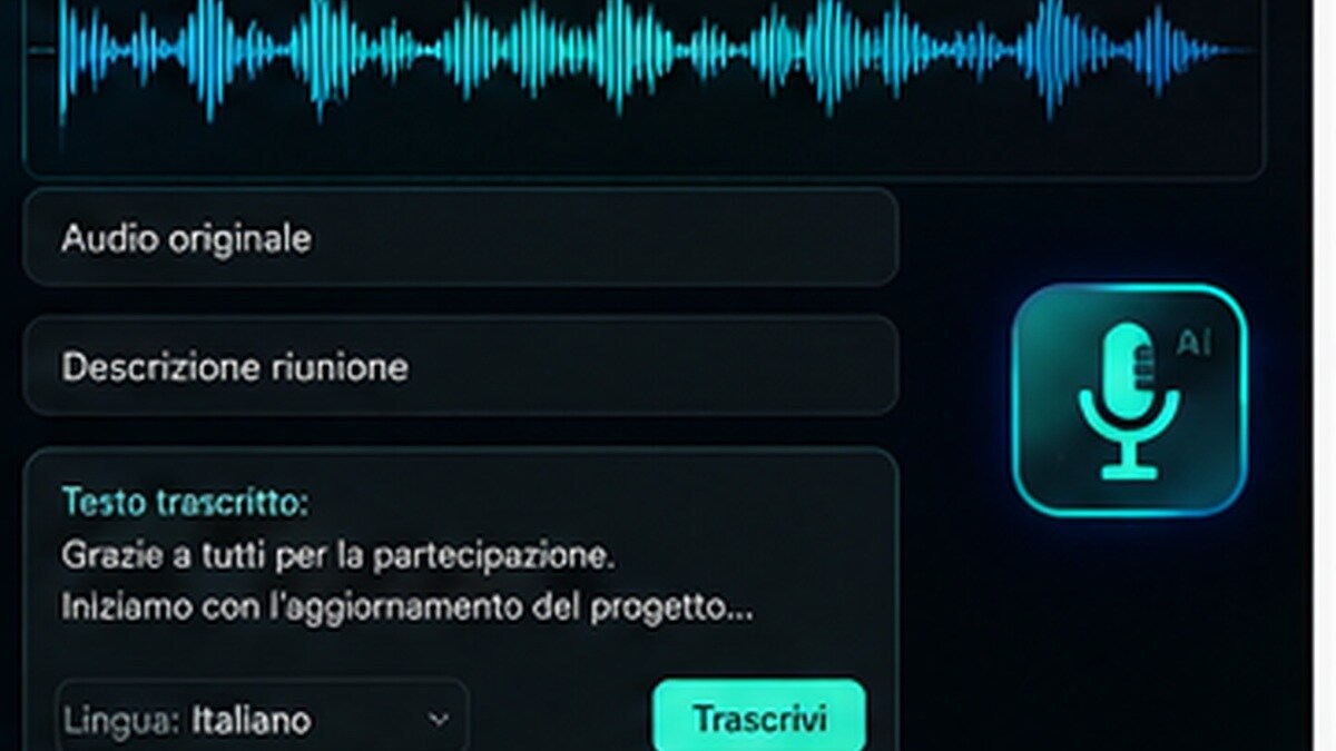 Trascrizione AI con speaker e contenuto di una riunione
