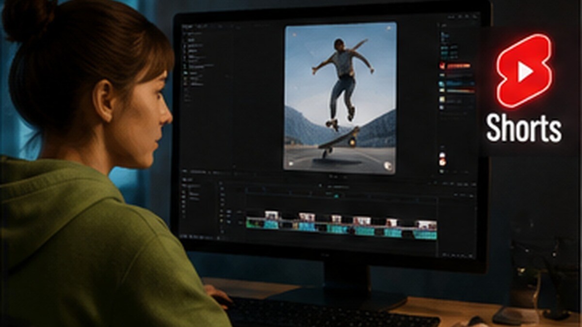 Creator che usa un AI clipper per estrarre Shorts da un video lungo