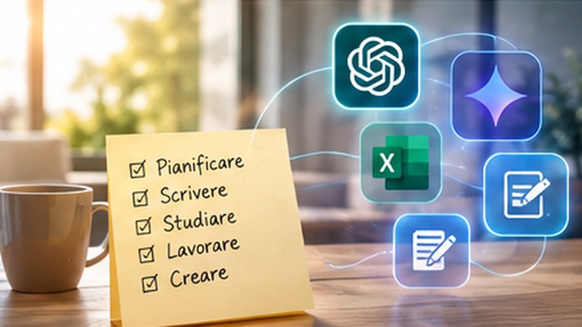 Organizzazione serale con AI per studio, documenti personali, viaggio e attività domestiche