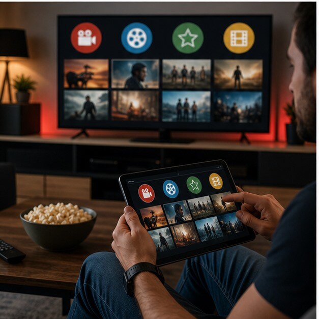 Serata cinema in casa con scelta tra canali horror, action e classici