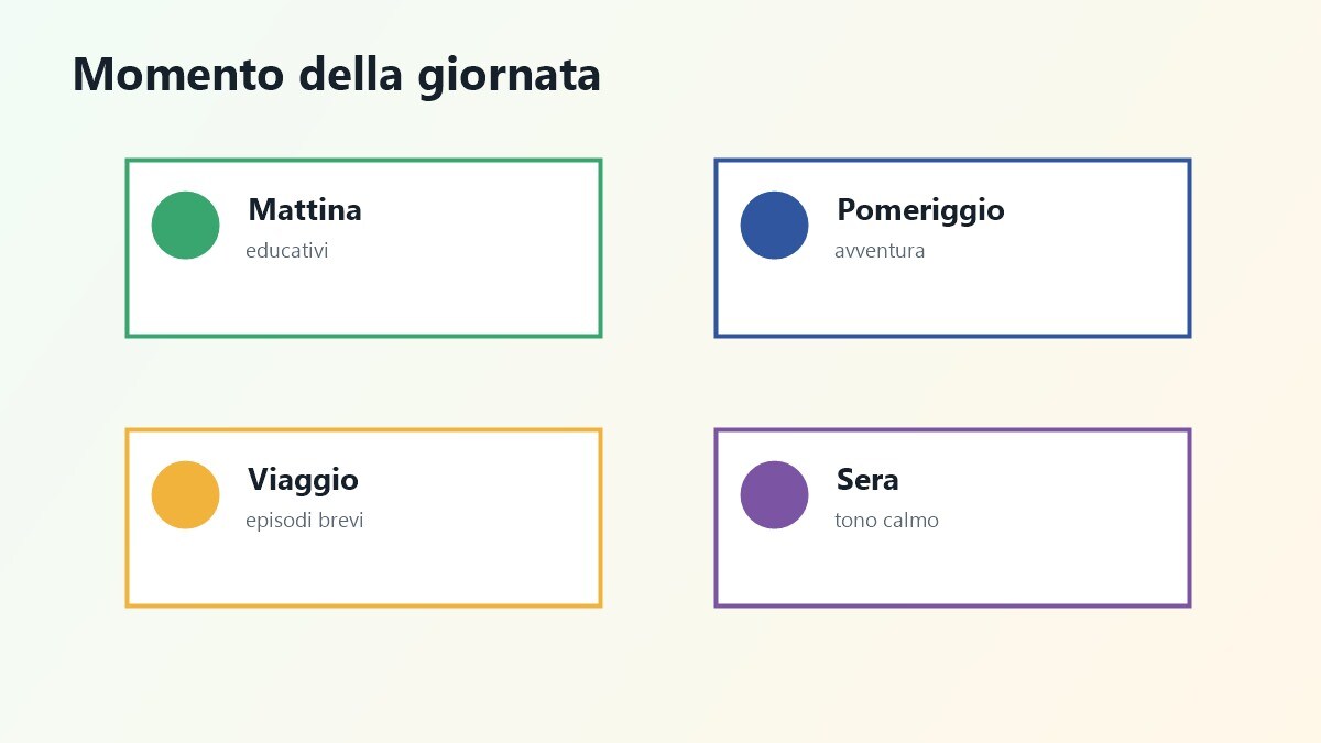 Matrice cartoni per routine gioco avventura e serie lunghe