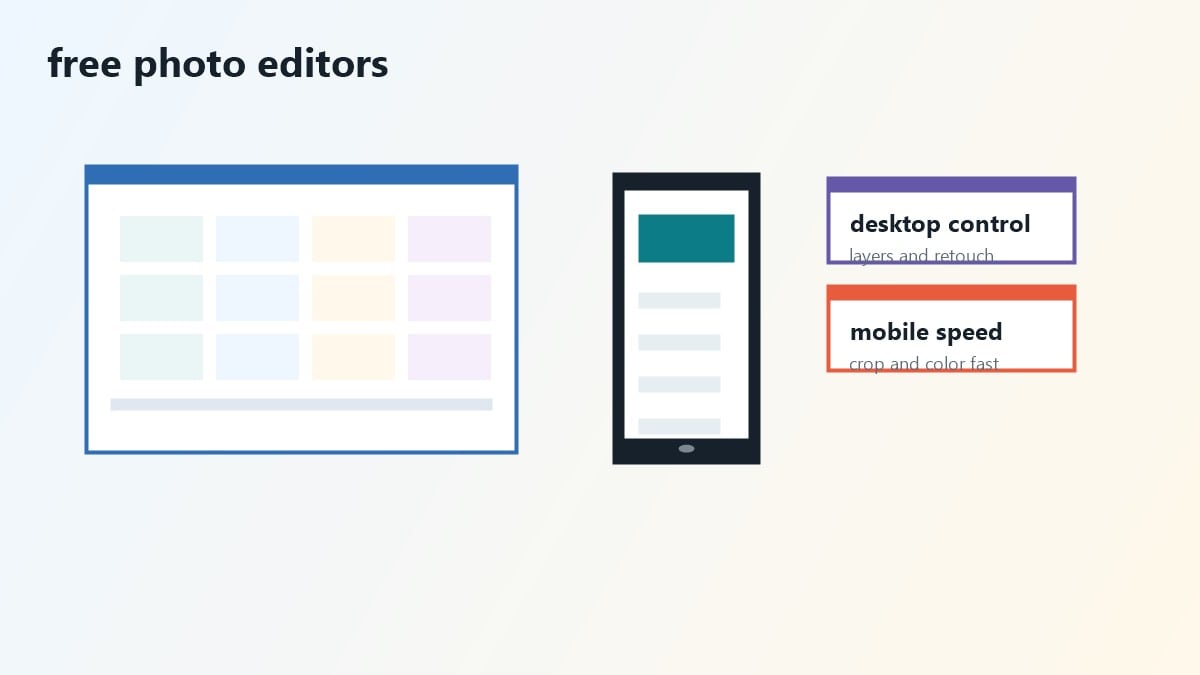 Editor foto gratuiti per desktop, browser e smartphone