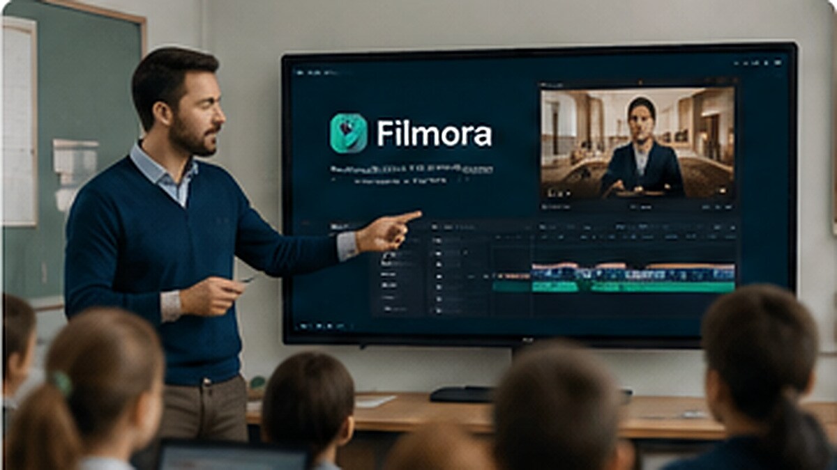 Editor video per insegnanti con registrazione schermo e lezione