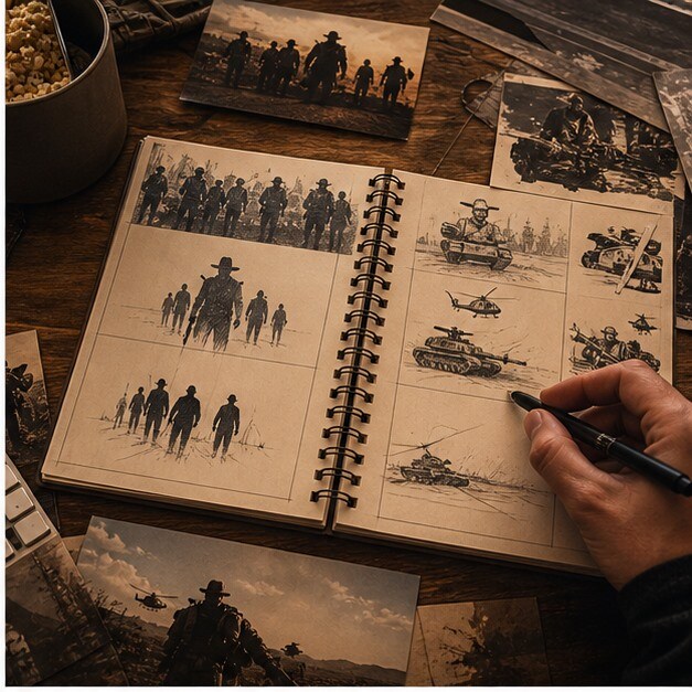 Watchlist di film d'azione con categorie missioni, western e guerra