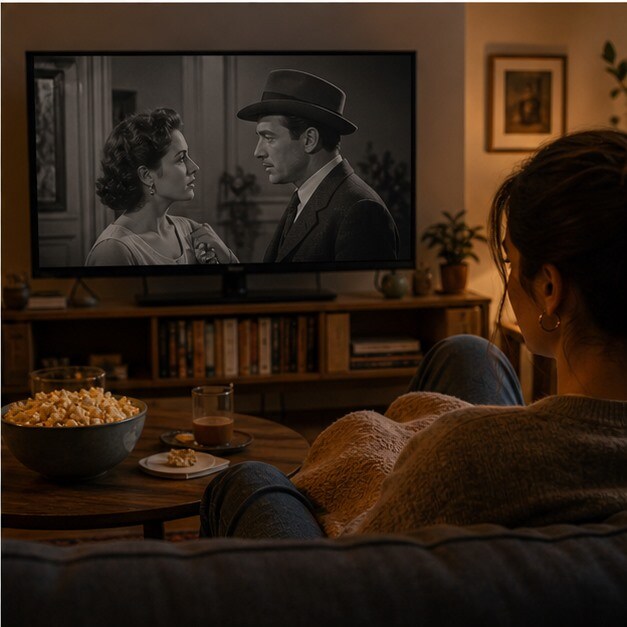 Divano, luci soffuse e serata dedicata ai migliori film gratis in streaming
