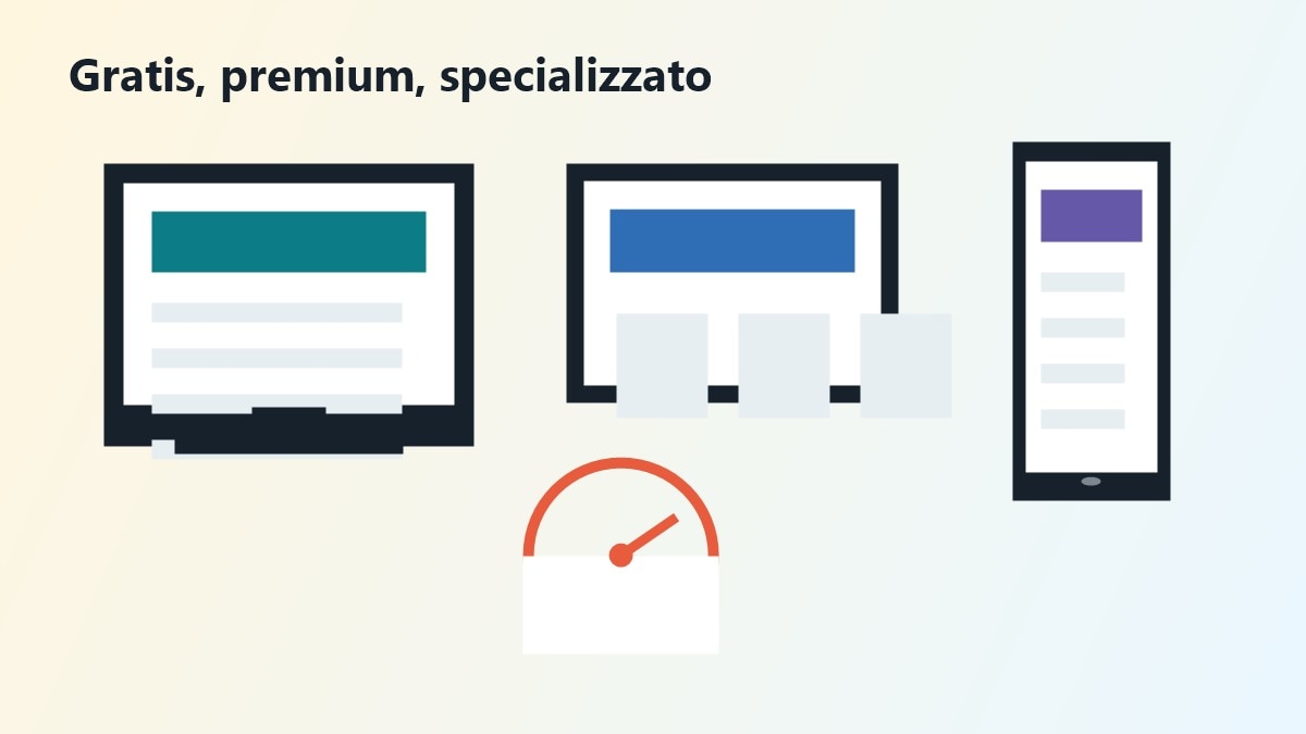 Scenari documentari su TV laptop e tablet
